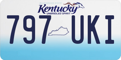 KY license plate 797UKI
