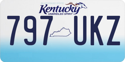 KY license plate 797UKZ