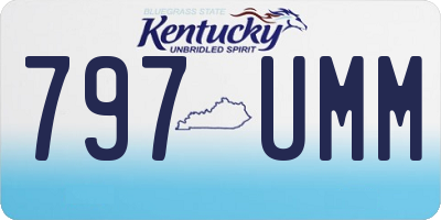 KY license plate 797UMM