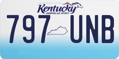 KY license plate 797UNB