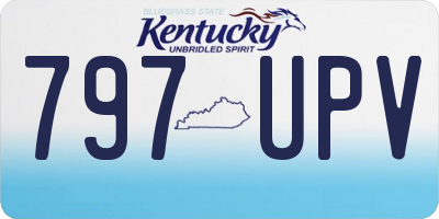 KY license plate 797UPV