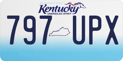 KY license plate 797UPX