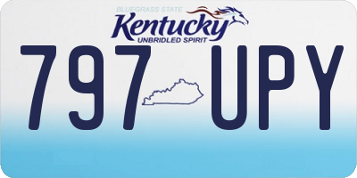 KY license plate 797UPY