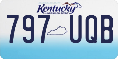 KY license plate 797UQB