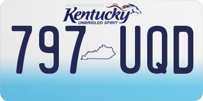 KY license plate 797UQD