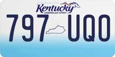 KY license plate 797UQO