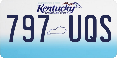 KY license plate 797UQS