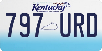 KY license plate 797URD