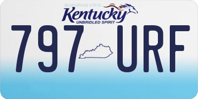 KY license plate 797URF