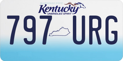 KY license plate 797URG