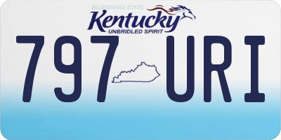 KY license plate 797URI