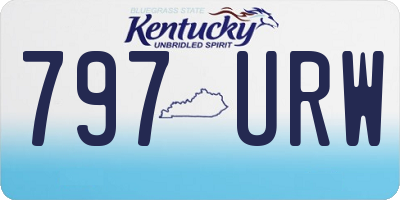 KY license plate 797URW