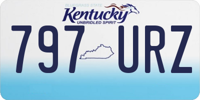 KY license plate 797URZ