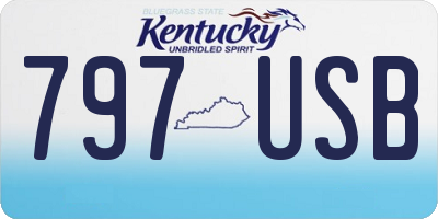 KY license plate 797USB