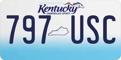 KY license plate 797USC