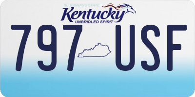KY license plate 797USF