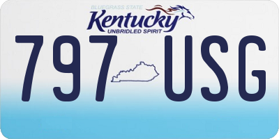 KY license plate 797USG