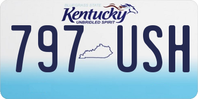 KY license plate 797USH