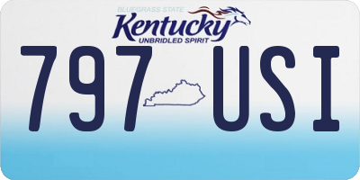 KY license plate 797USI