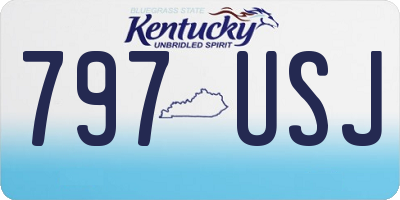 KY license plate 797USJ