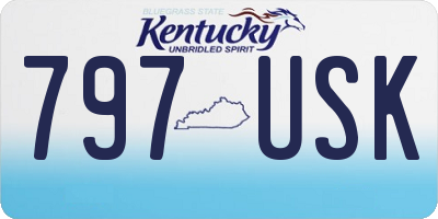 KY license plate 797USK