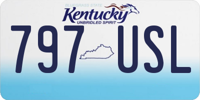 KY license plate 797USL