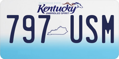 KY license plate 797USM