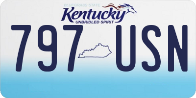 KY license plate 797USN