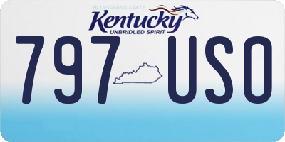 KY license plate 797USO