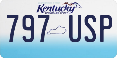 KY license plate 797USP