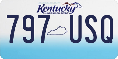 KY license plate 797USQ