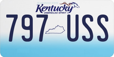 KY license plate 797USS