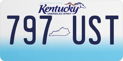 KY license plate 797UST