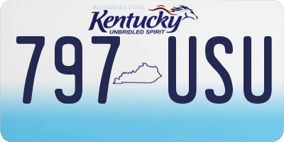 KY license plate 797USU
