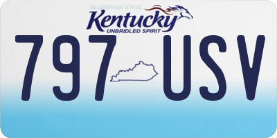 KY license plate 797USV