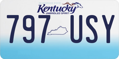 KY license plate 797USY