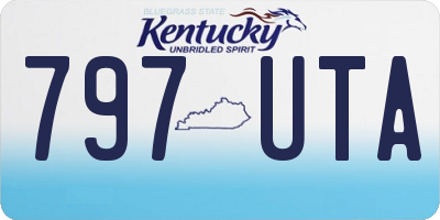 KY license plate 797UTA