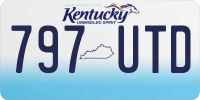 KY license plate 797UTD