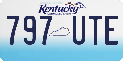 KY license plate 797UTE