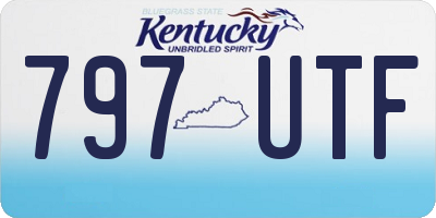 KY license plate 797UTF