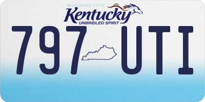 KY license plate 797UTI