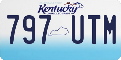 KY license plate 797UTM