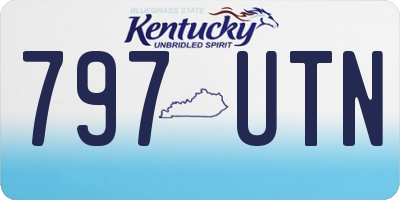 KY license plate 797UTN