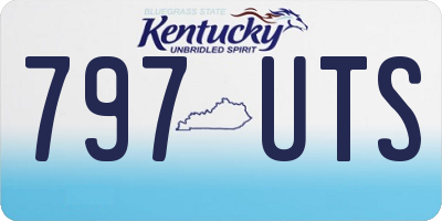 KY license plate 797UTS