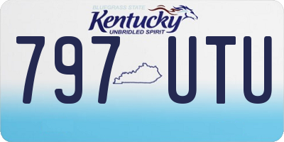 KY license plate 797UTU