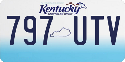 KY license plate 797UTV