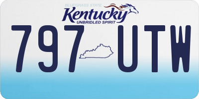 KY license plate 797UTW