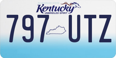 KY license plate 797UTZ