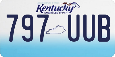 KY license plate 797UUB