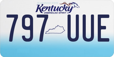 KY license plate 797UUE
